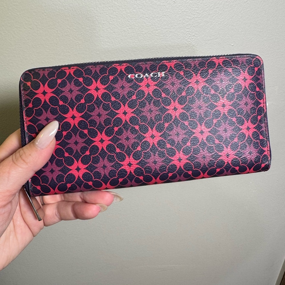 Coach Black and Red Geometric Wallet